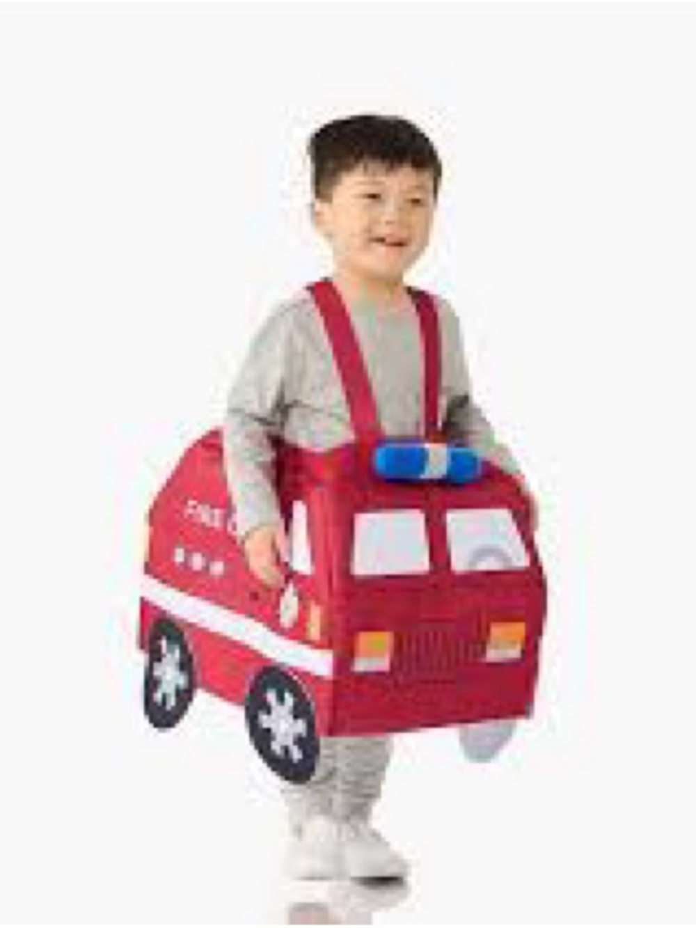 Pottery barn kids felt fire truck costume with sound 3T new